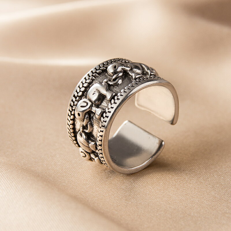 多款復古風戒指創意個性ins冷淡風開口指環做舊嘻哈潮流首飾
