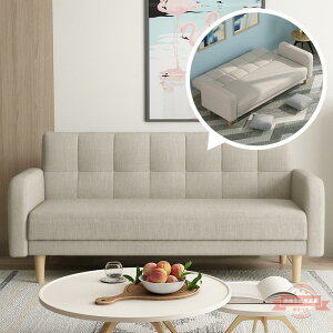 北歐可折疊沙發床兩用簡約客廳單人多功能小戶型布藝沙發經濟雙人