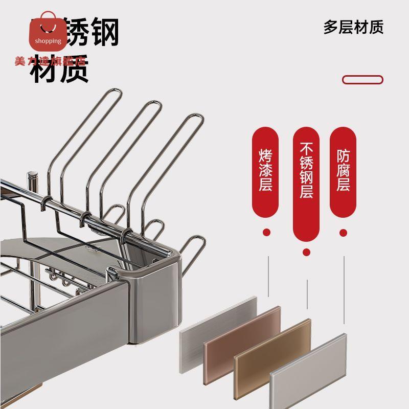 瀝水架 碗架 收納架 碗櫃 金牌廚房201不銹鋼水槽置物架伸縮多功能瀝水池洗碗碟收納架