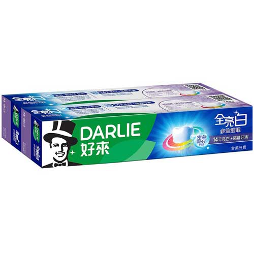 好來DARLIE 全亮白牙膏 多效護理 140gX2入