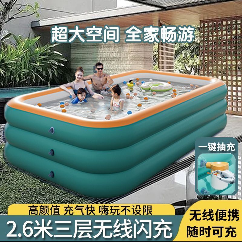 成人超大號充氣游泳池兒童家用大型戶外寶寶水池嬰兒海洋球池加厚
