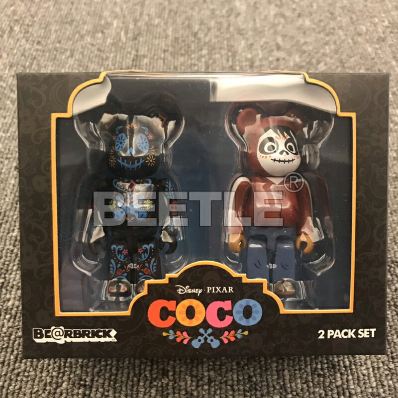 BEETLE BE@RBRICK X PIXAR DISNEY COCO 可可夜總會 庫柏力克熊 一組 兩隻 100%