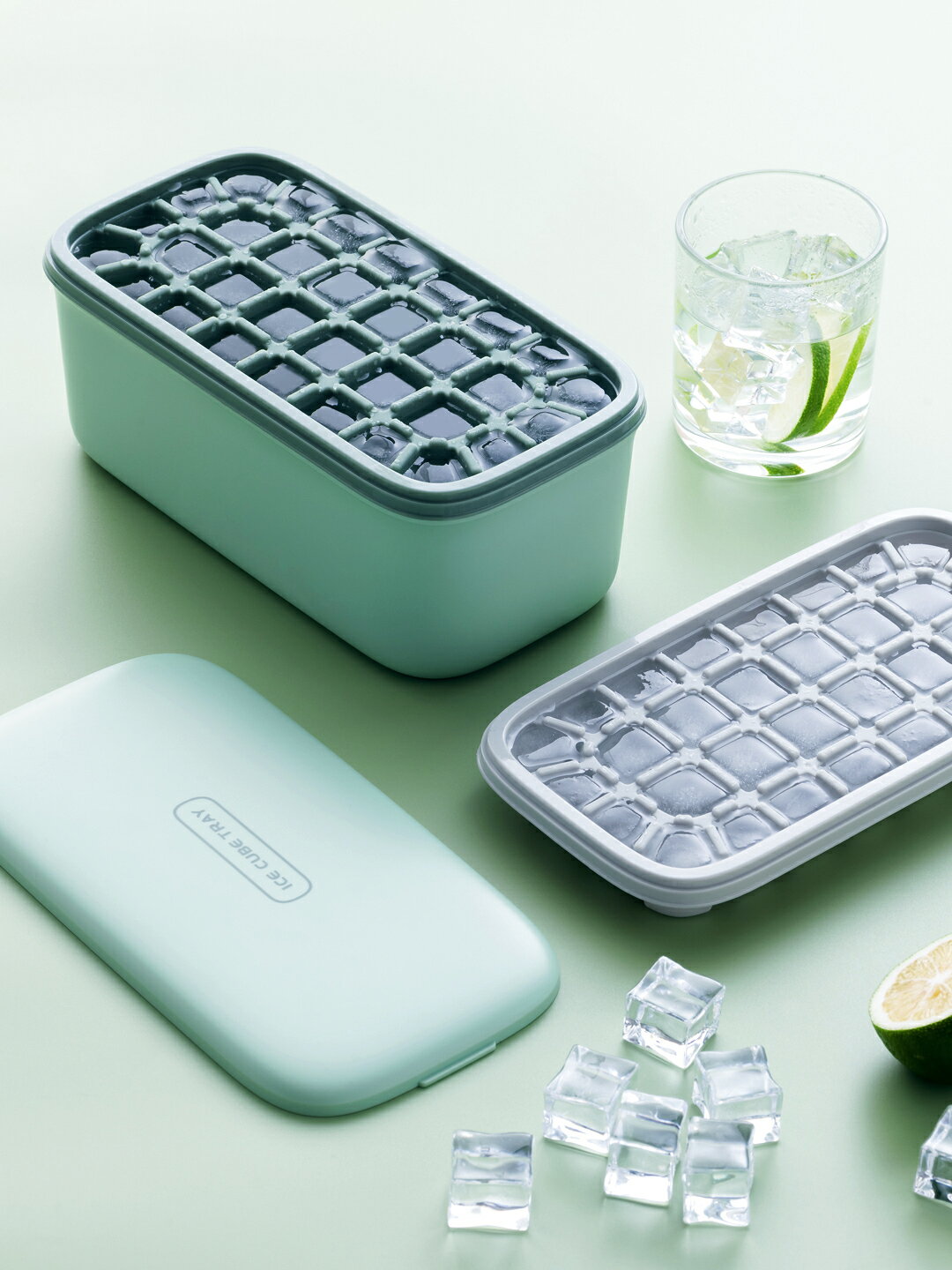 十一維度雙層冰格矽膠冰塊盒帶蓋家用製冰塊神器冰箱凍冰塊模具