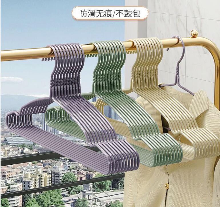 衣架加粗加厚無痕防滑晾衣架子衣撐學生宿舍衣服掛架撐子晾衣服架【步行者戶外生活館】P