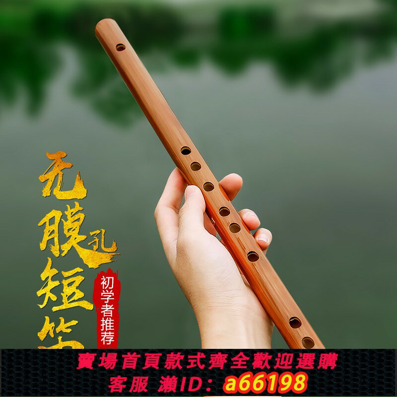 【臺灣公司 可開發票】笛子短笛學生入門迷你隨身小竹笛無膜孔專業橫笛初學兒童古風樂器