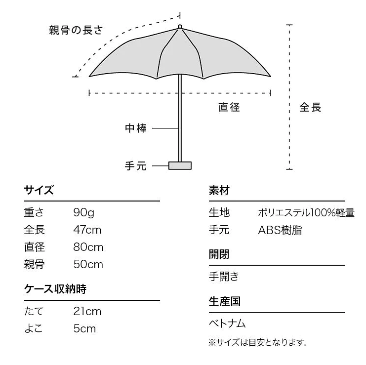 日本WPC百貨晴雨兩用折傘短傘雨傘陽傘防曬遮陽深藍色米色星星條紋蝴蝶結櫻桃愛心115g超輕量-八款現貨 1