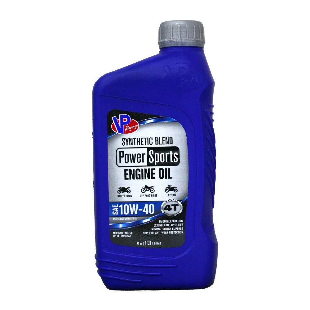 VP SYNTHETIC BLEND Power Sports 4T 10W40 合成機油【299免運領券再享折扣】