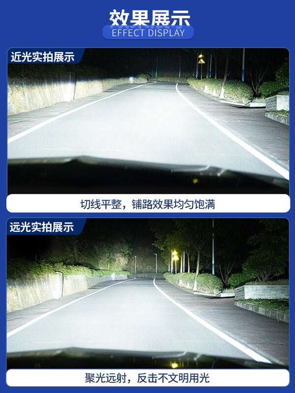 【優選百貨】??免運?速出??先科汽車led大燈h7近光燈泡h4遠近一體h1超亮h11強光9005車燈改裝