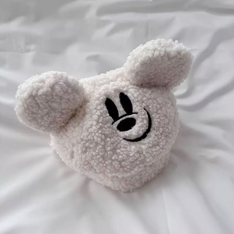 迪士尼萬聖節穿搭 米奇鬼魂帽子 羊羔毛米奇耳朵帽子 造型毛帽 聖誕節禮物 米奇雷鋒帽 遮耳帽