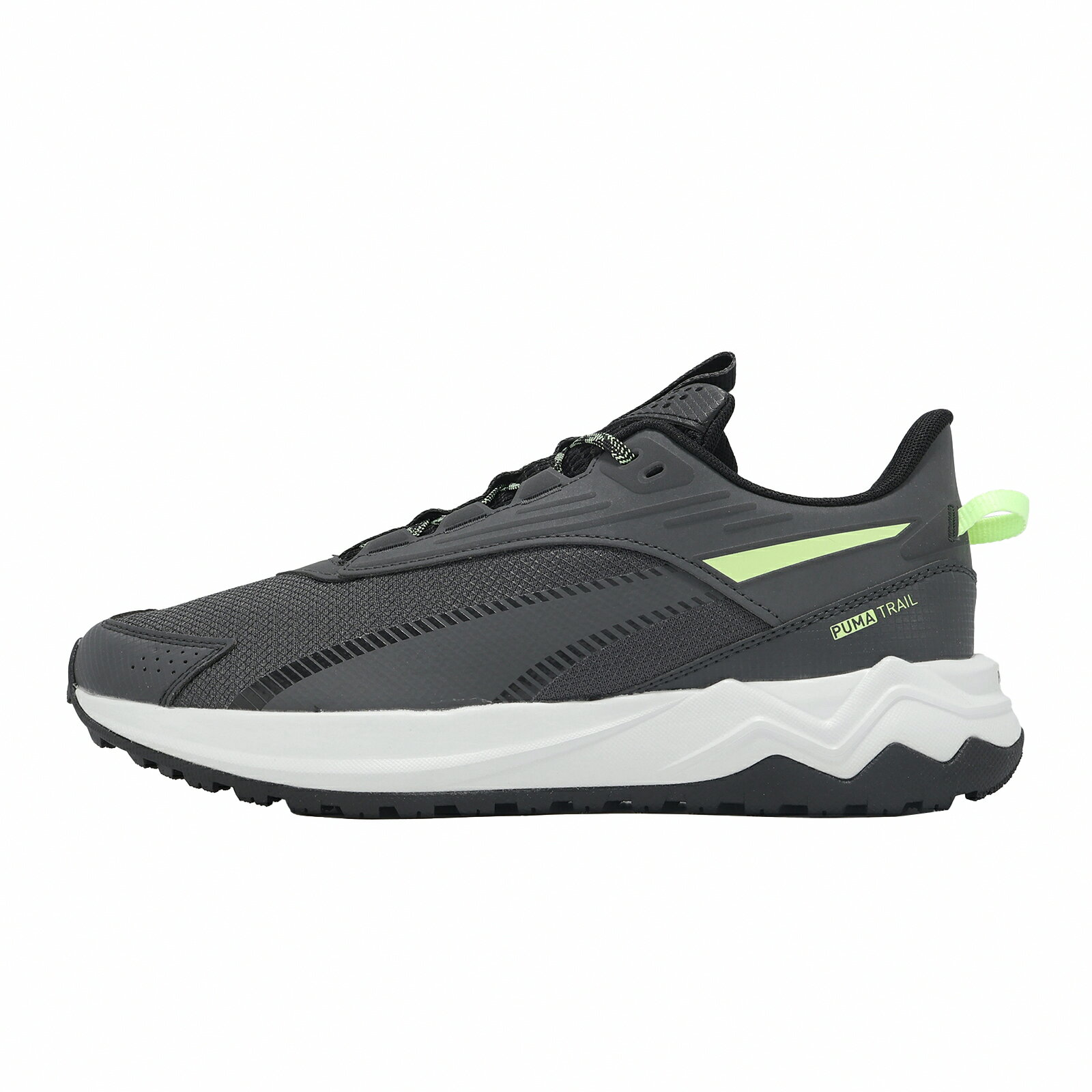 Puma 越野跑鞋 Exrend Lite Trail 男鞋 灰 綠 戶外 抓地 運動鞋
