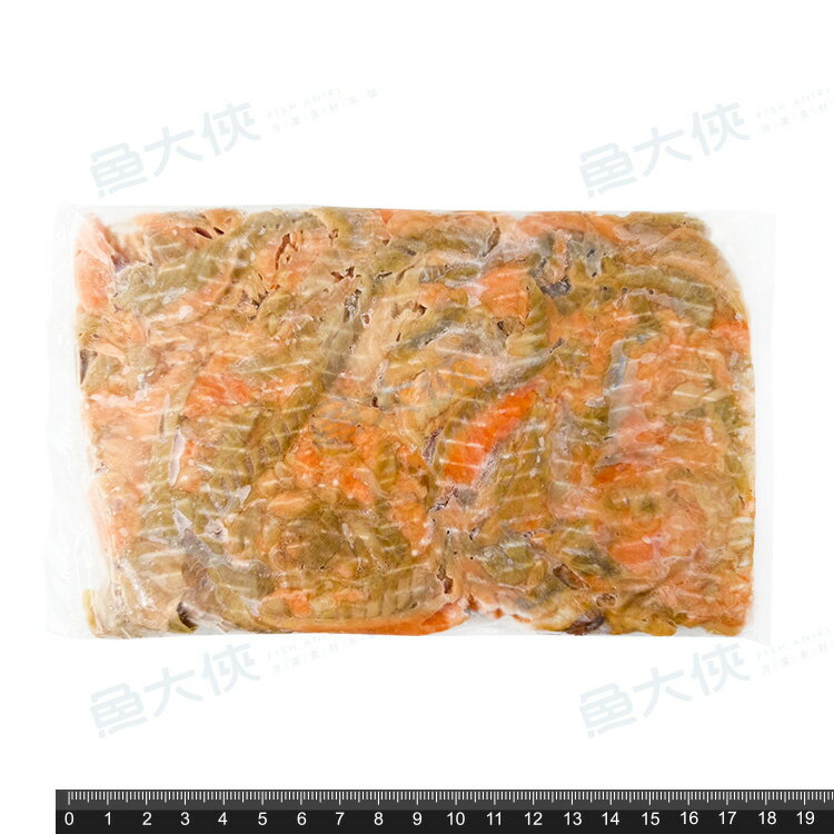 〖推推〗效期2.23鮭魚背肉條(500g/包)#無刺鱗骨#僅供熟食#虹鱒碎肉-1C7B【魚大俠】FH104