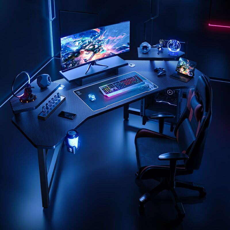 可開發票 廠傢直銷 新款網紅多功能高級一體電腦桌飛機電競桌加固電競椅子學生寫字桌 CKVD