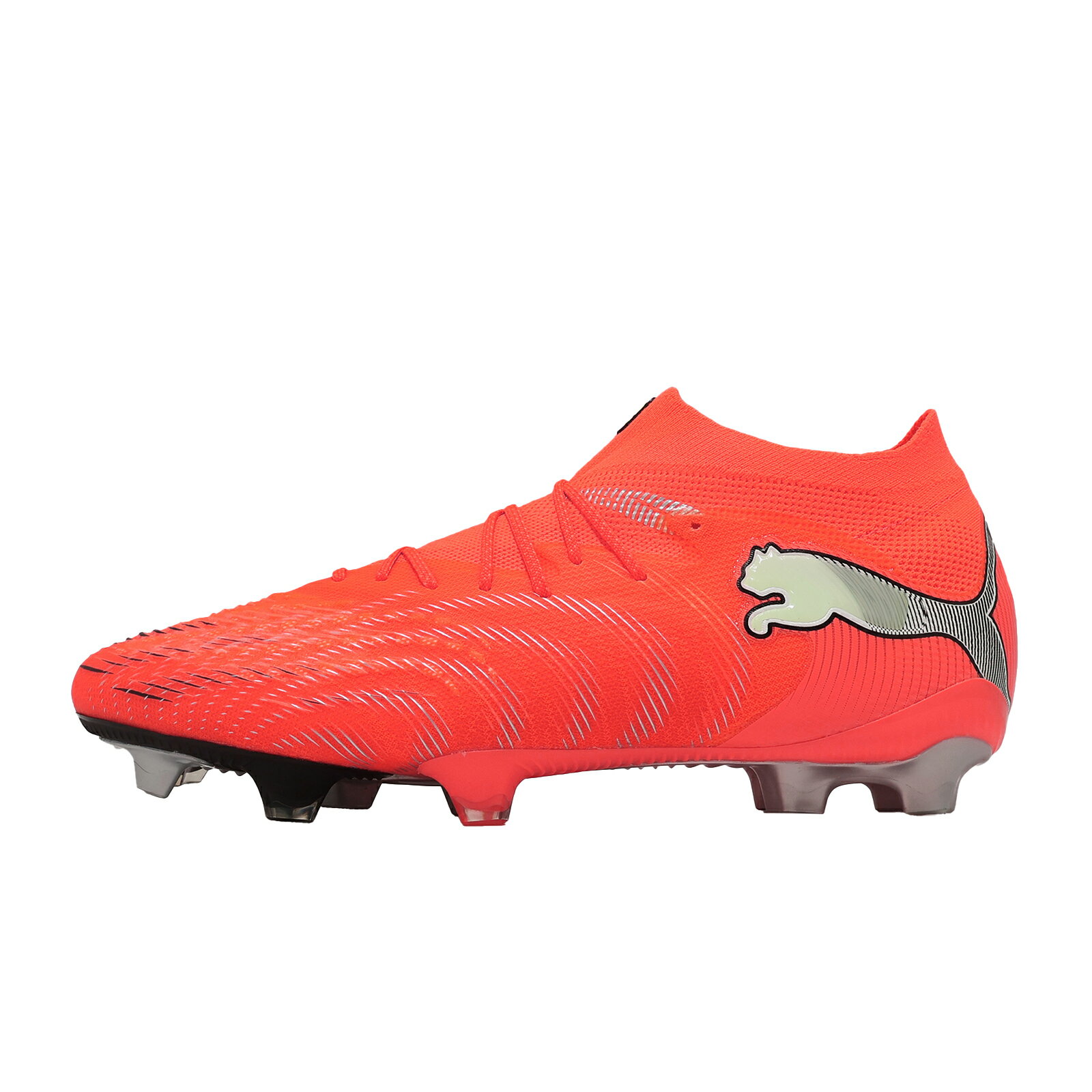 Puma 足球釘鞋 Future 9 Ultimate FG 男鞋 橘 針織 穩定 抓地 108883-01