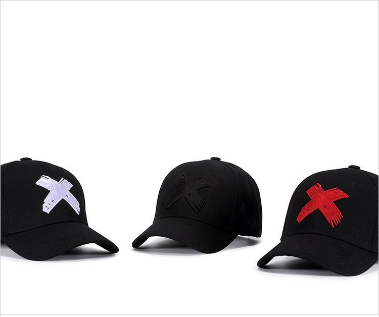 FIND 韓國品牌棒球帽 男 街頭潮流 叉叉刺繡 歐美風 嘻哈帽 街舞帽 太陽帽 三色