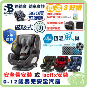 SafetyBaby 適德寶 0-12歲旋轉汽座 isofix/安全帶兩用款 通風型嬰兒汽車座椅【再送 超值3好禮】