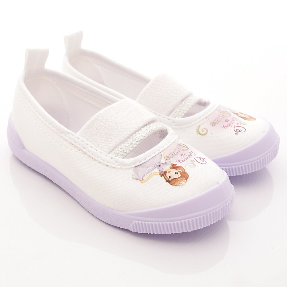 日本月星Moonstar機能童鞋迪士尼聯名系列日本製寬楦蘇菲亞公主室內鞋款S019紫(中小童段) 1