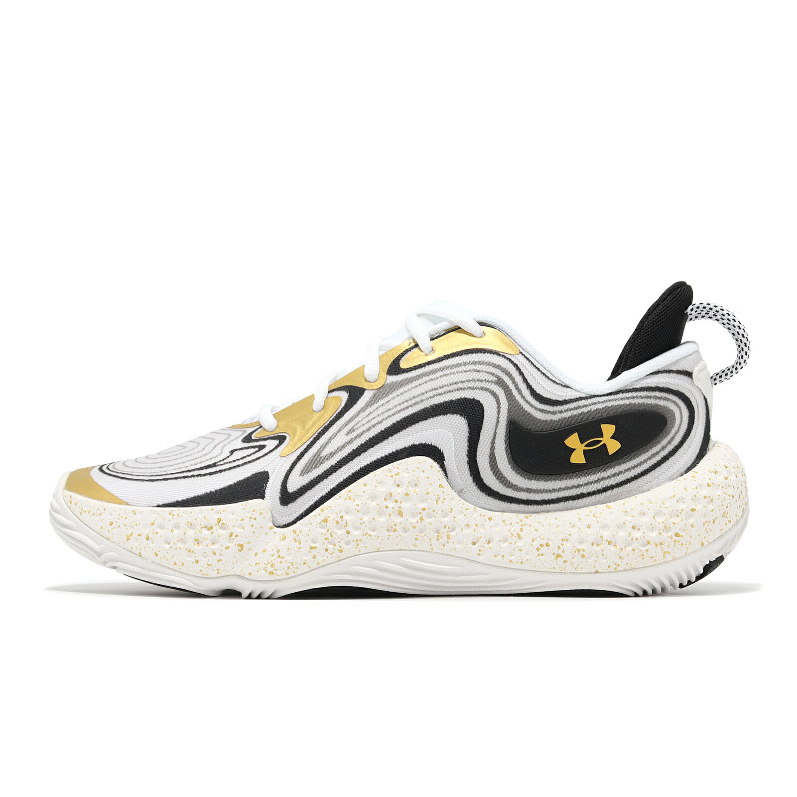 Under Armour UA 籃球鞋 Spawn 6 男鞋 金 白 網布 緩震 抓地 低筒 運動鞋 UA 3027263100