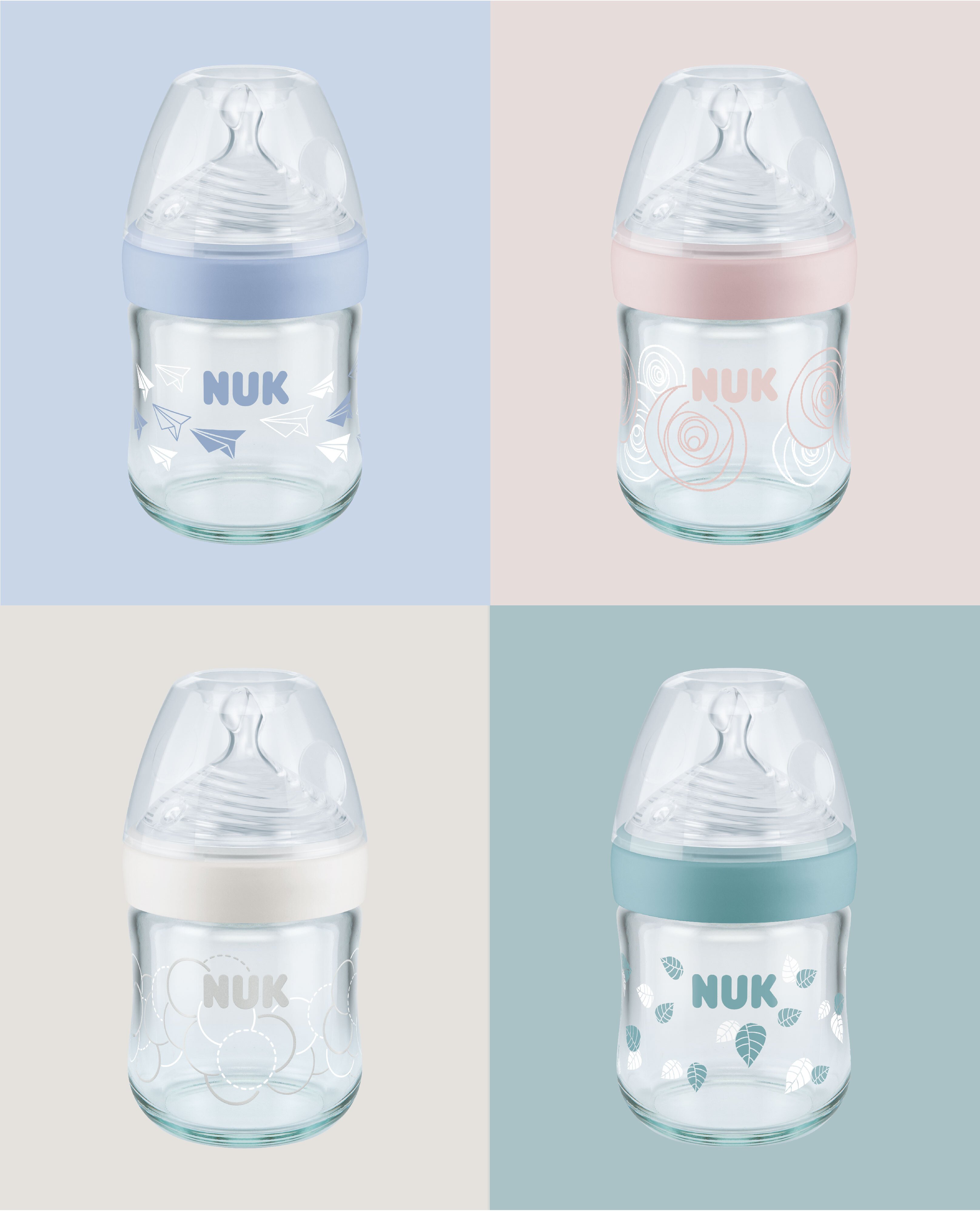 【紫貝殼】德國 NUK NATURE SENSE自然母感玻璃奶瓶120mL