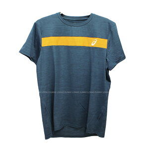 (B3) ASICS 亞瑟士男短袖T恤 K12046-45 藍綠 排汗衫 排汗T恤 慢跑【陽光樂活】