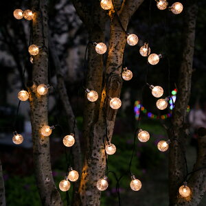 太陽能燈串戶外防水led彩燈閃燈裝飾庭院布置花園別墅陽臺掛樹燈