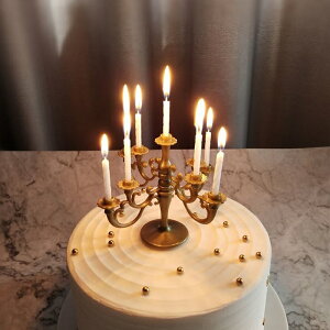 [Hare.D]蛋糕擺件 復古燭台 生日蛋糕裝飾 浪漫燭台 生日 周年婚慶 節慶 場地佈置
