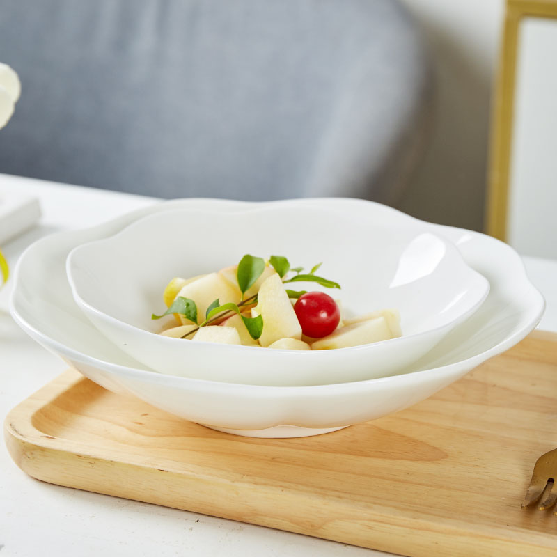 個性創意餐盤北歐風餐具家用菜盤子骨瓷湯盤飯盤深盤蒸菜陶瓷碟子