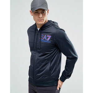 美國百分百【全新真品】Emporio Armani 外套 連帽 夾克 EA7 尼龍 運動 深藍 XS S號 H799