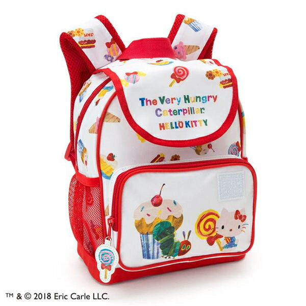 【震撼精品百貨】Hello Kitty 凱蒂貓 HELLO KITTY*好餓的毛毛蟲聯名兒童用後背包SS(甜甜點心) 震撼日式精品百貨