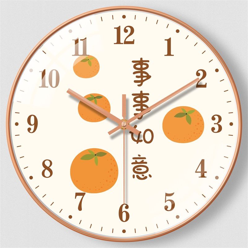 中式墻上家庭掛鐘掛表客廳創意大氣時鐘家用時鐘靜音石英鐘