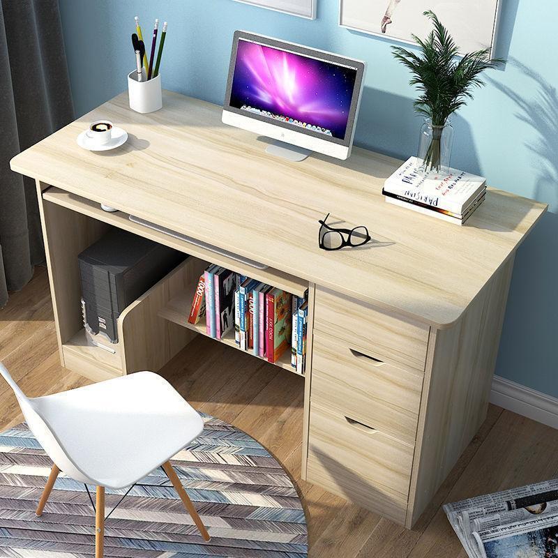 簡約大桌面電腦桌書架組 書桌 辦公桌 學習桌 工作桌 書架 120公分 140公分 大桌面 抽屜儲物櫃