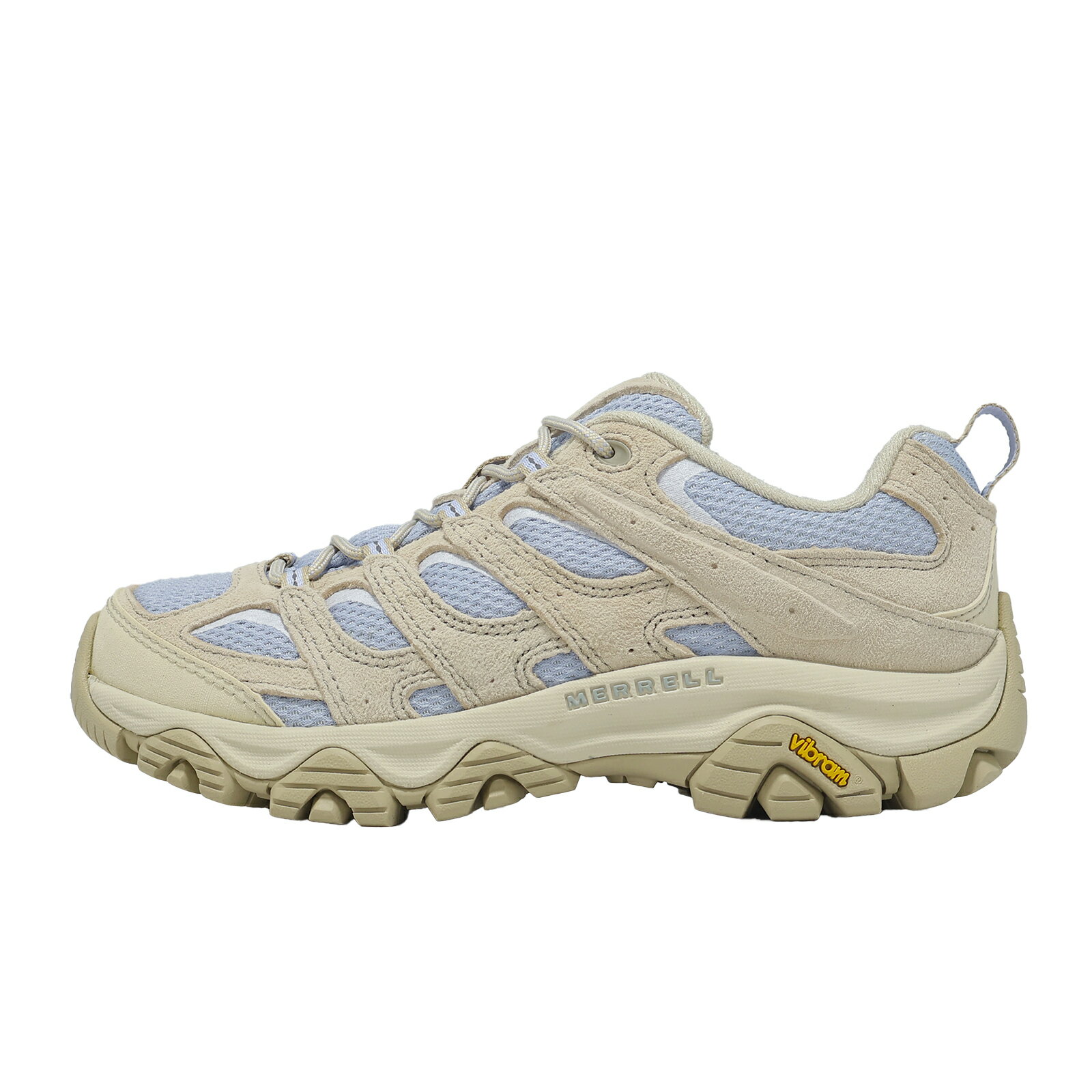 Merrell 登山鞋 Moab 3 女鞋 米 藍 戶外 機能 越野 黃金大底 ML00003595