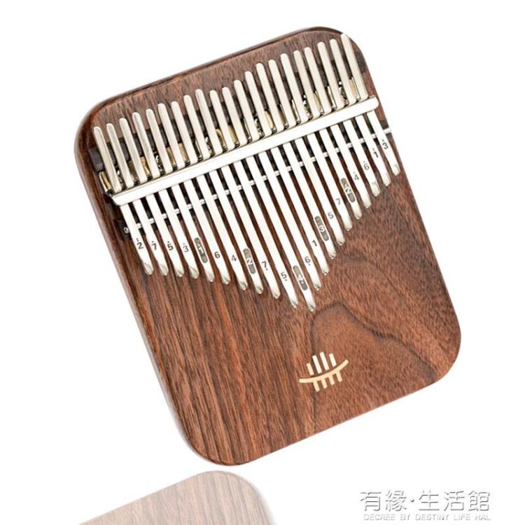 熱銷推薦-拇指琴 拇指琴羊阿寶AprilYang 21音胡桃木卡林巴手指琴入門專業便攜樂器【摩可美家】