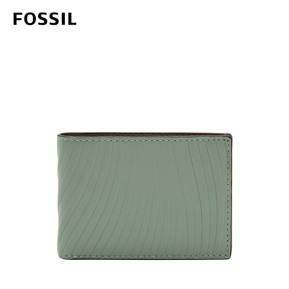送禮首選★FOSSIL Bronson 輕巧型真皮皮夾-鼠尾草綠色 ML4490343【美國時尚品牌】 附防塵袋+提袋【全館滿額折價★FOSSIL全系列包夾送美妝蛋】