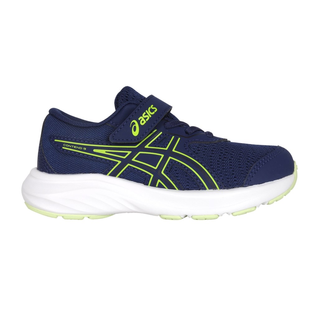 ASICS CONTEND 9 PS 男中童休閒運動鞋(免運 魔鬼氈 亞瑟士「1014A338-402」≡排汗專家≡