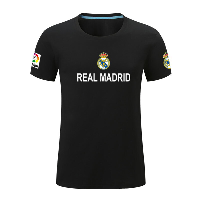 皇家馬德里Real Madrid西甲皇馬足球隊服短袖半袖t恤純棉上衣夏季
