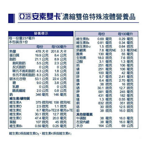 亞培安素雙卡8oz 24 入/箱 1