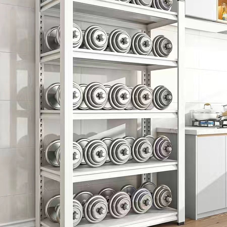 優樂悅~白色廚房置物架微波爐架子烤箱鍋收納架多層貨架家用多功能儲物柜