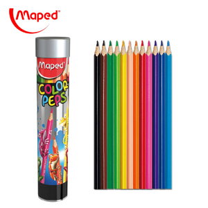 【法國 Maped】學用筒裝彩色鉛筆12色(832044) / 筒