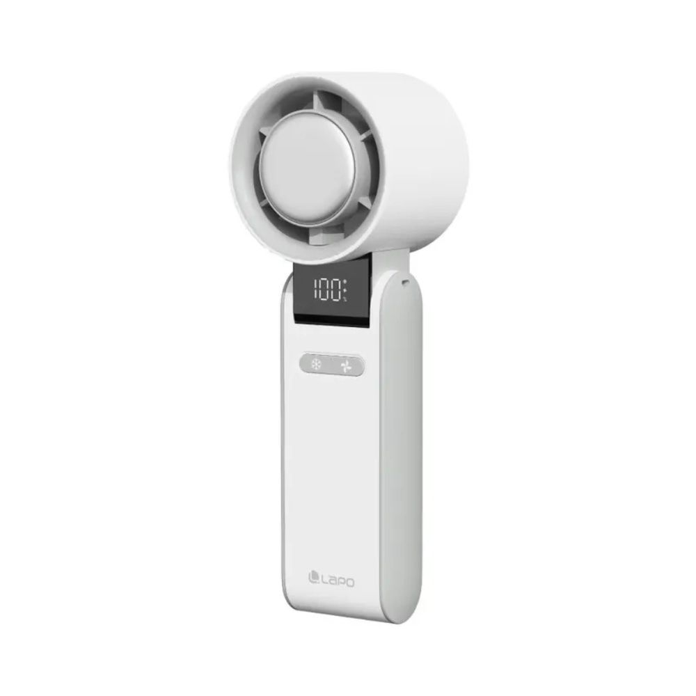 LaPO 製冷折疊風扇 LF-C01｜日本松下機芯靜音高轉速｜可充電隨身風扇｜可折疊90度｜輕巧好收納｜拆卸式風罩便利清潔 0
