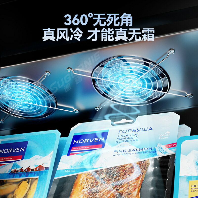 公司貨 免運速發 可開票 冷凍展示櫃商用速凍急凍肉類凍品三門立式冰箱雙門低溫冰櫃