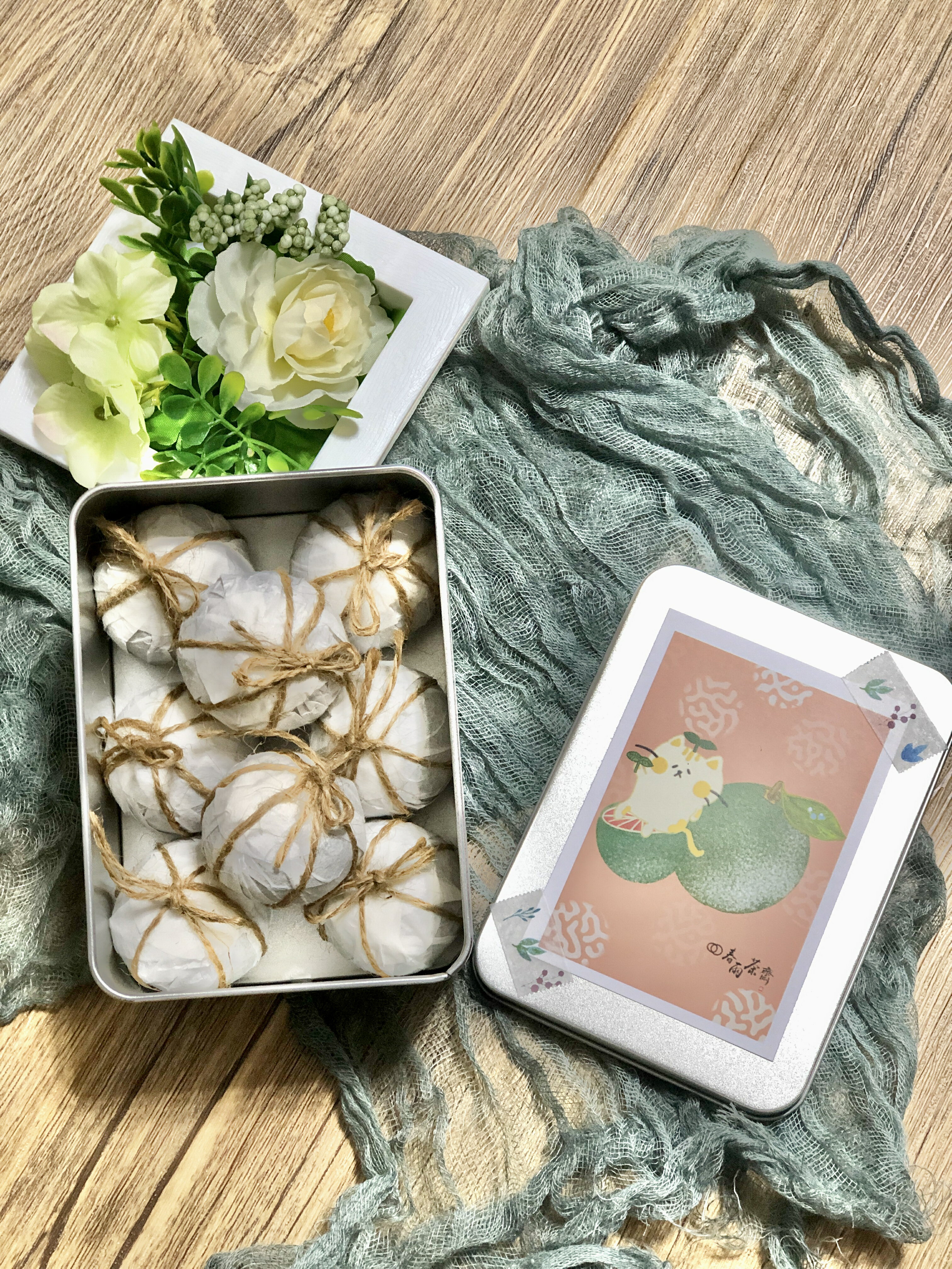 「春雨茶齋」嚴選茶品～我愛妳心柑茶禮盒/小青柑/母親節/情人節/告白禮物春雨茶齋