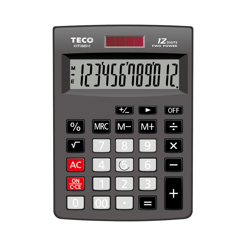 東元 TECO 桌上型 計算機 XYFXM011 太陽能 /鈕扣兩用 12位元