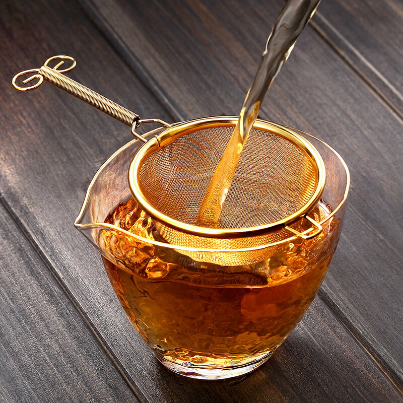 玻璃公道杯茶漏一體套裝錘目紋公杯日式耐熱水晶分茶器海茶具配件
