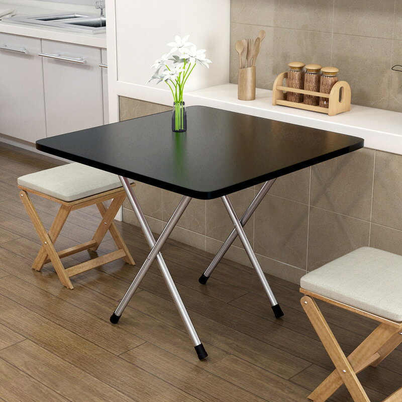 簡易折疊桌正方形餐桌小戶型出租房屋吃飯家用小桌子戶外便攜擺攤