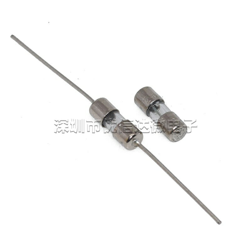 3.6x10mm F0.5A 1A 2A 3A 5A 250V帶引線 雙帽玻璃保險絲 保險管