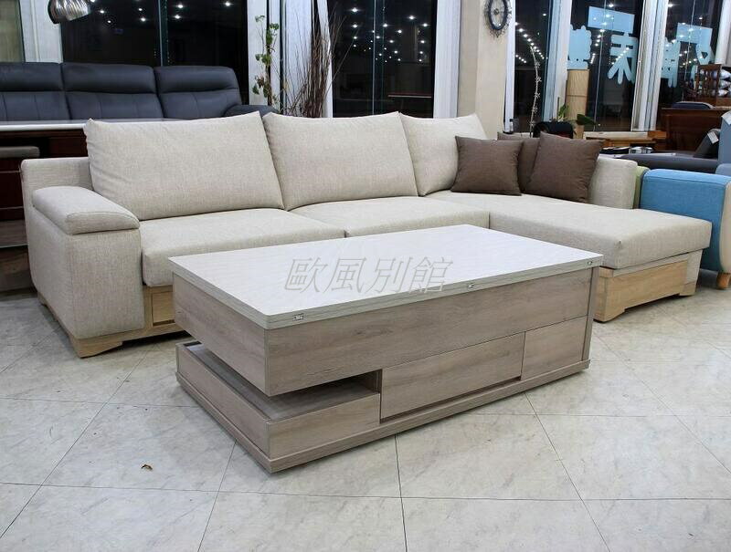 【歐風別館】柏林多功能升降茶几【可當餐桌~變形金剛~氣壓棒緩降~基隆至台中免運費】 2