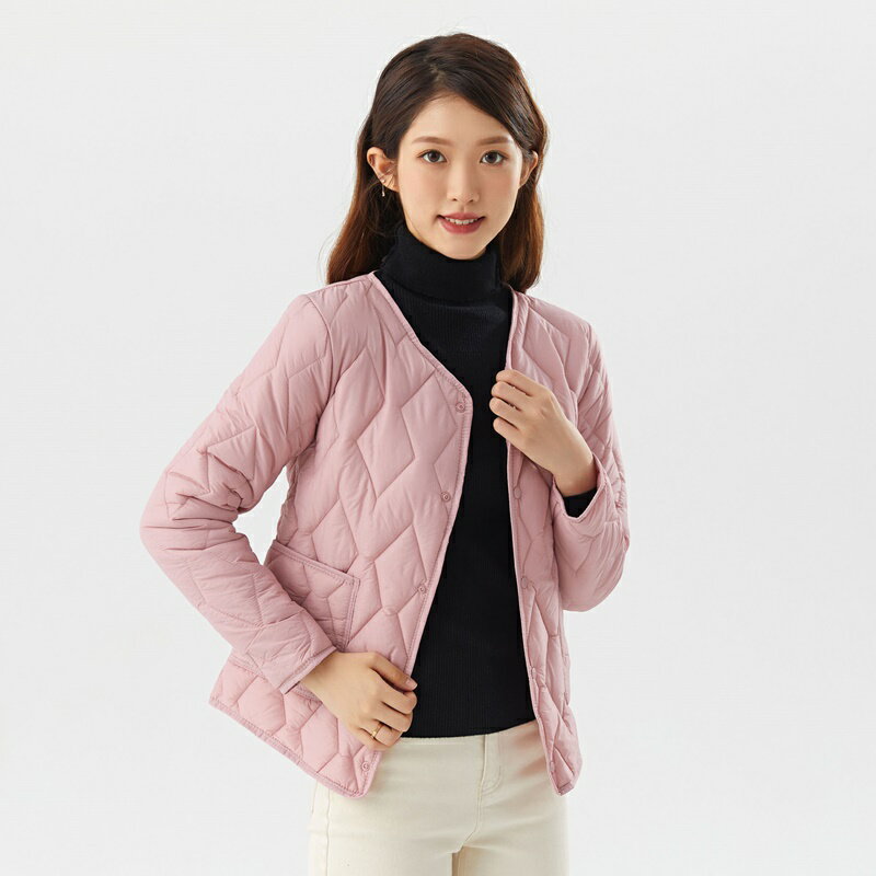 【巴黎精品】鋪棉外套休閒夾克-雙面V領排扣保暖女外套3色a1hp18