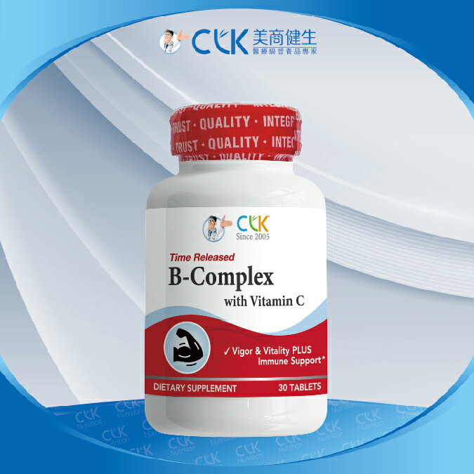 CLK健生 B群+維生素C 500毫克 緩釋型 30粒/瓶