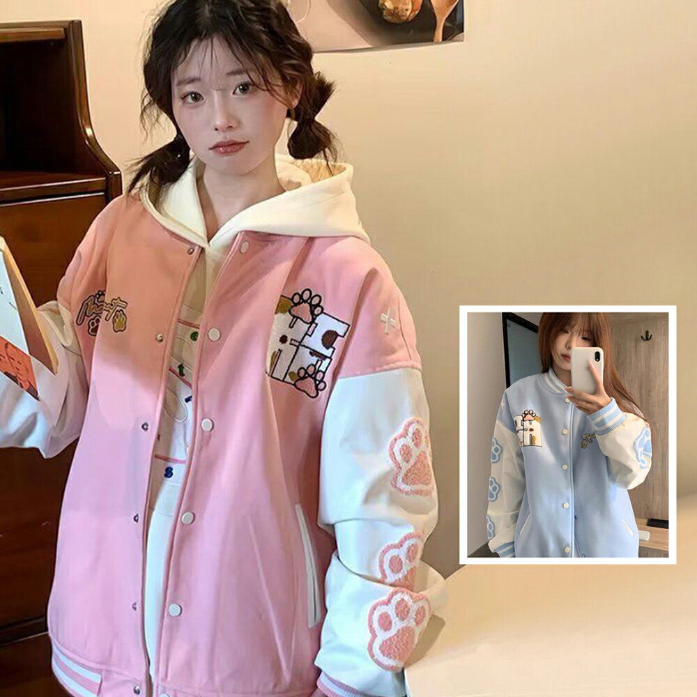 ＊ORead＊學院風復古棒球服外套(2色M~2XL)