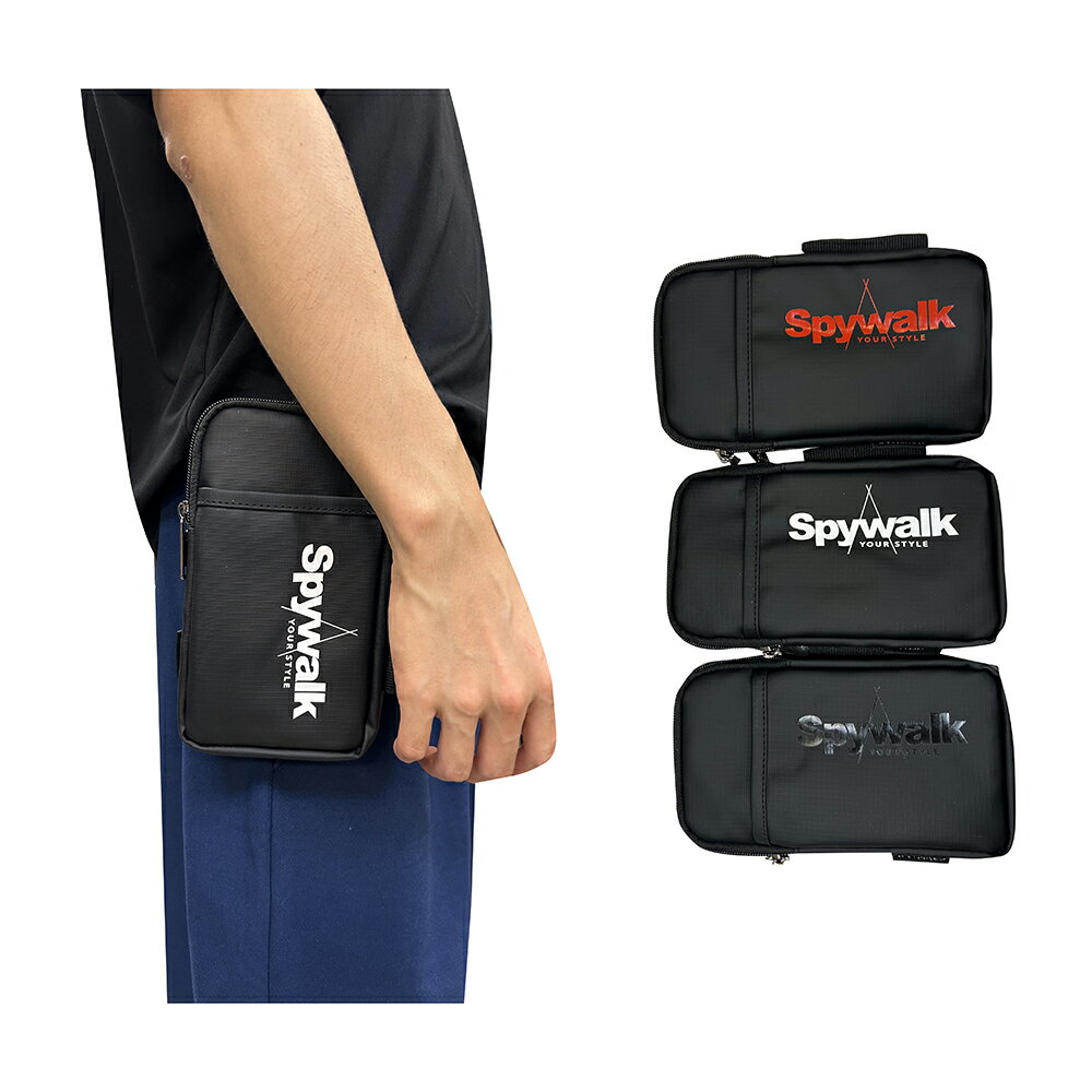 ~雪黛屋~SPYWALK 腰掛包7.5吋手機科技防水尼龍布二主袋+外袋共三層SW1252